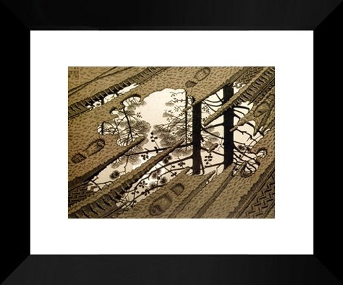 Puddle 20X24 Framed Art Print By M.C. Escher