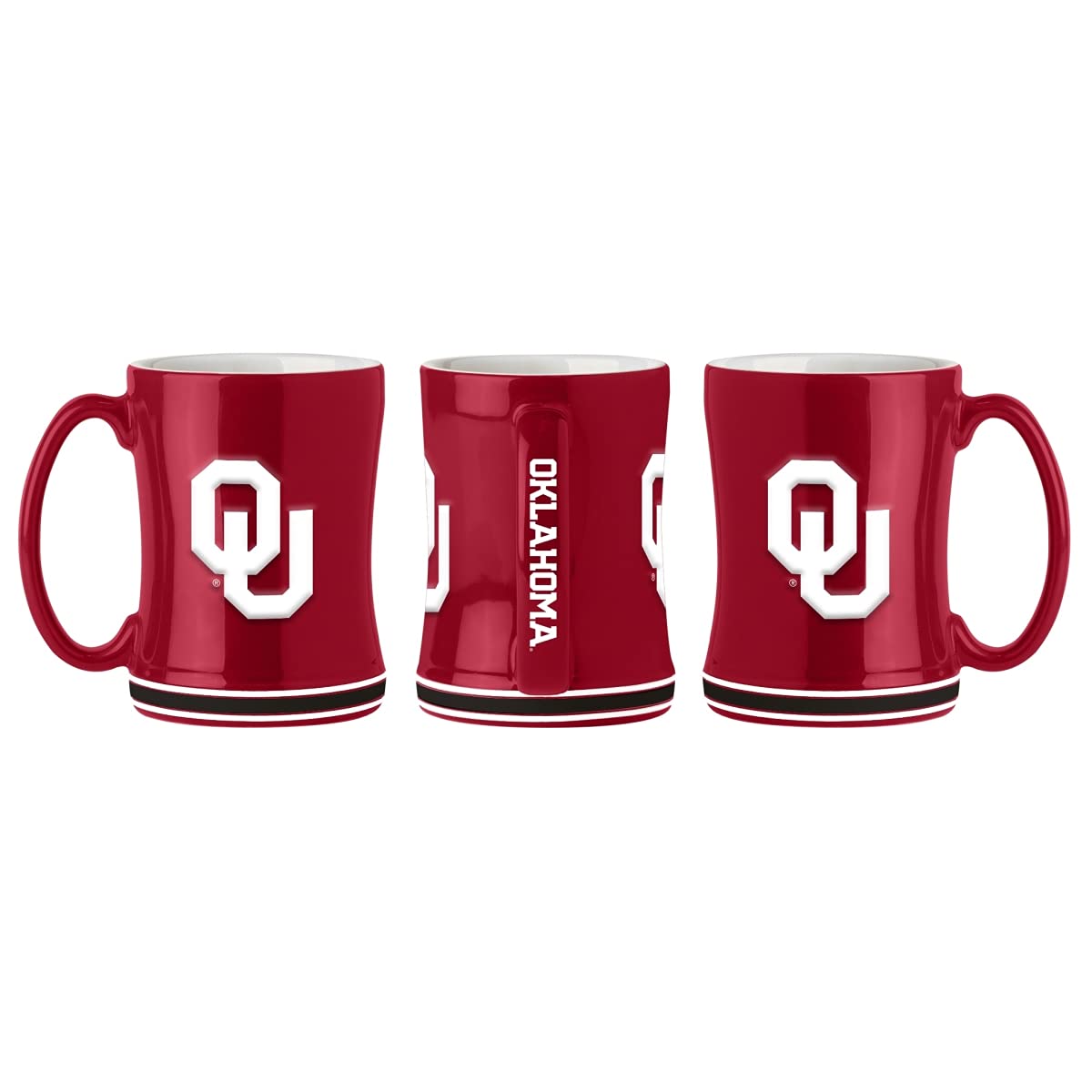 Boetler Brands Oklahoma Sooners 14Oz Sculpted Relief Coffee Mug