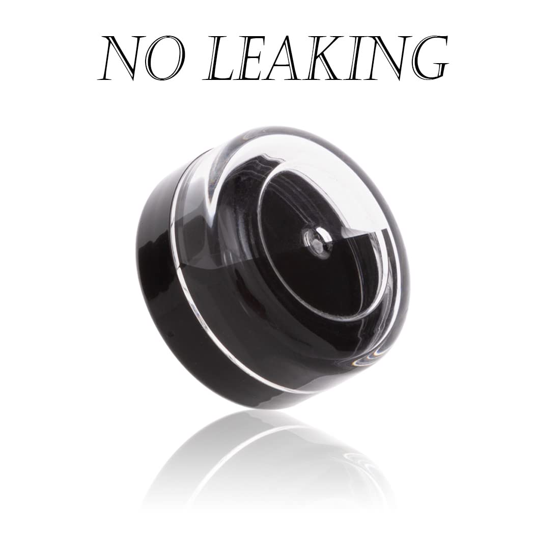 ZEJIA 10pcs Small Travel Containers, Black Plastic Sample Jars with Screw Lids, Labels & Spatulas, 3/5/10/15/20 Gram
