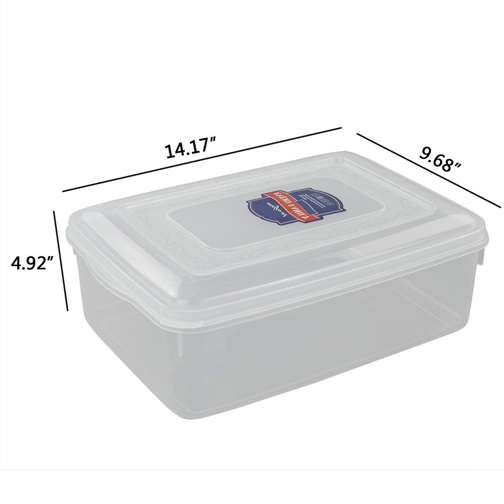 Pekky 11 Quart Plastic Toys Storage Containers With Lid, Clear Bin Set Of 2