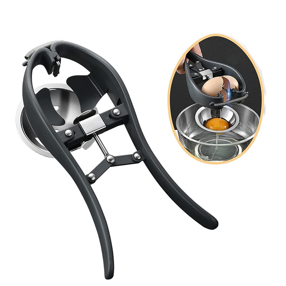 Egg Cracker,L Egg Opener, Automatic Egg Cracking Tool, Easy Eggshell Cuttereggshell Cutter Egg Separator Creative Kitchen Tools