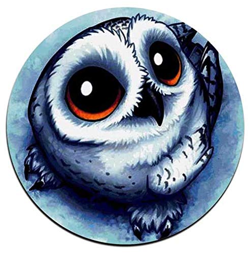 Cute Owl Round Coaster Set - Made Of Recycled Rubber - Set Of 4