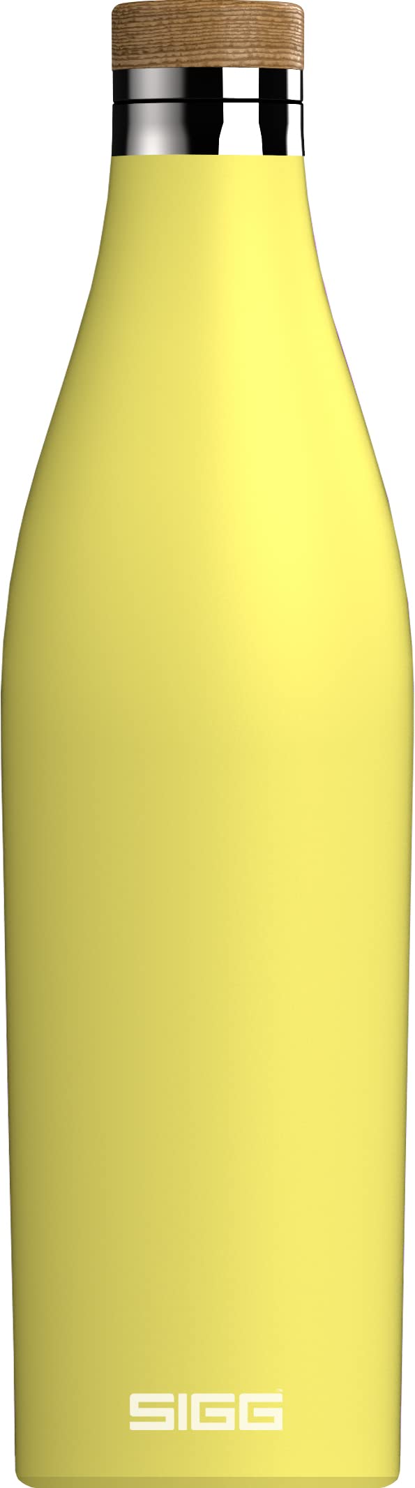 SIGG - Insulated Water Bottle - Meridian Ultra Lemon - Leakproof & Extra-Slim - BPA Free - Plastic Free - 18/8 Stainless Steel -