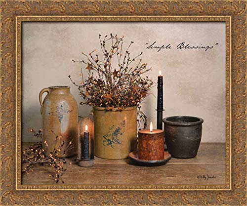 Jacobs, Billy 24X19 Gold Ornate Framed Canvas Art Print Titled: Simple Blessings