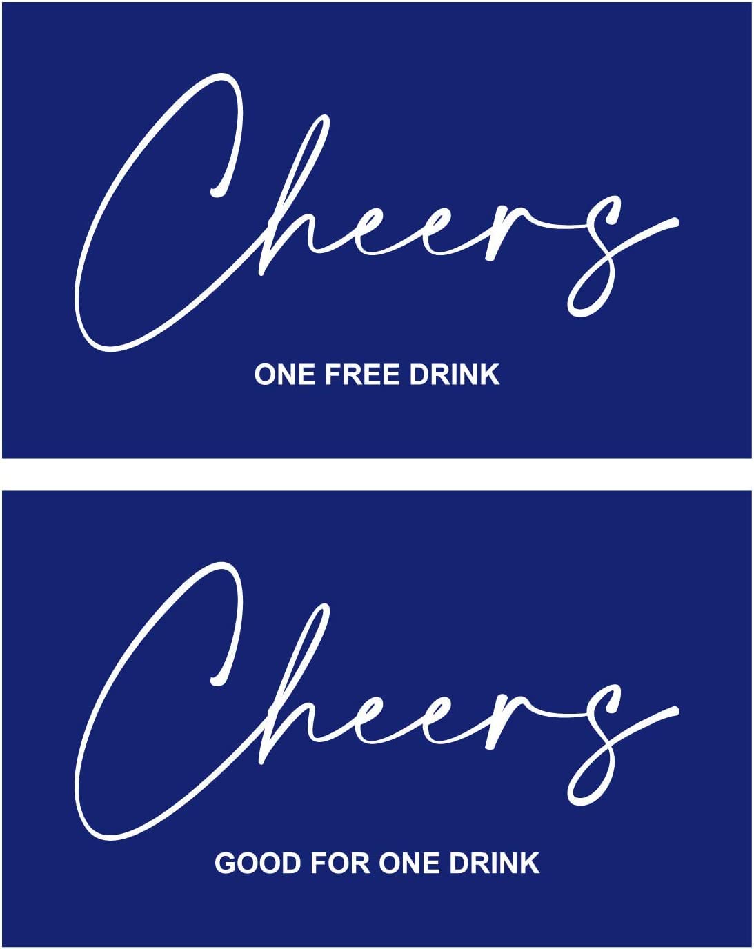 RXBC2011 450 Free Drink Tickets Drink Tokens for Party Wedding Halloween Work Event Party Bar  Dark Navy Blue