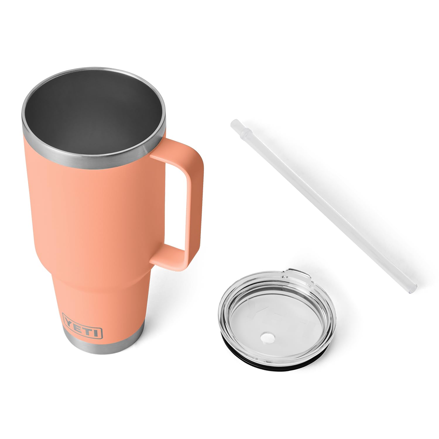 YETI Rambler 42 oz Straw Mug - Vacuum Insulated Stainless Steel - Lowcountry Peach