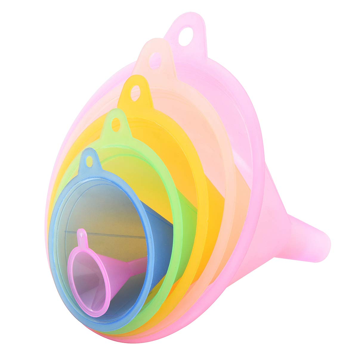 Delove All Purpose Plastic Funnel Set Of 6 - Funnels For Kitchen Use Filling Bottles - Small Funnel Set- Mini/Small//Large - Foo