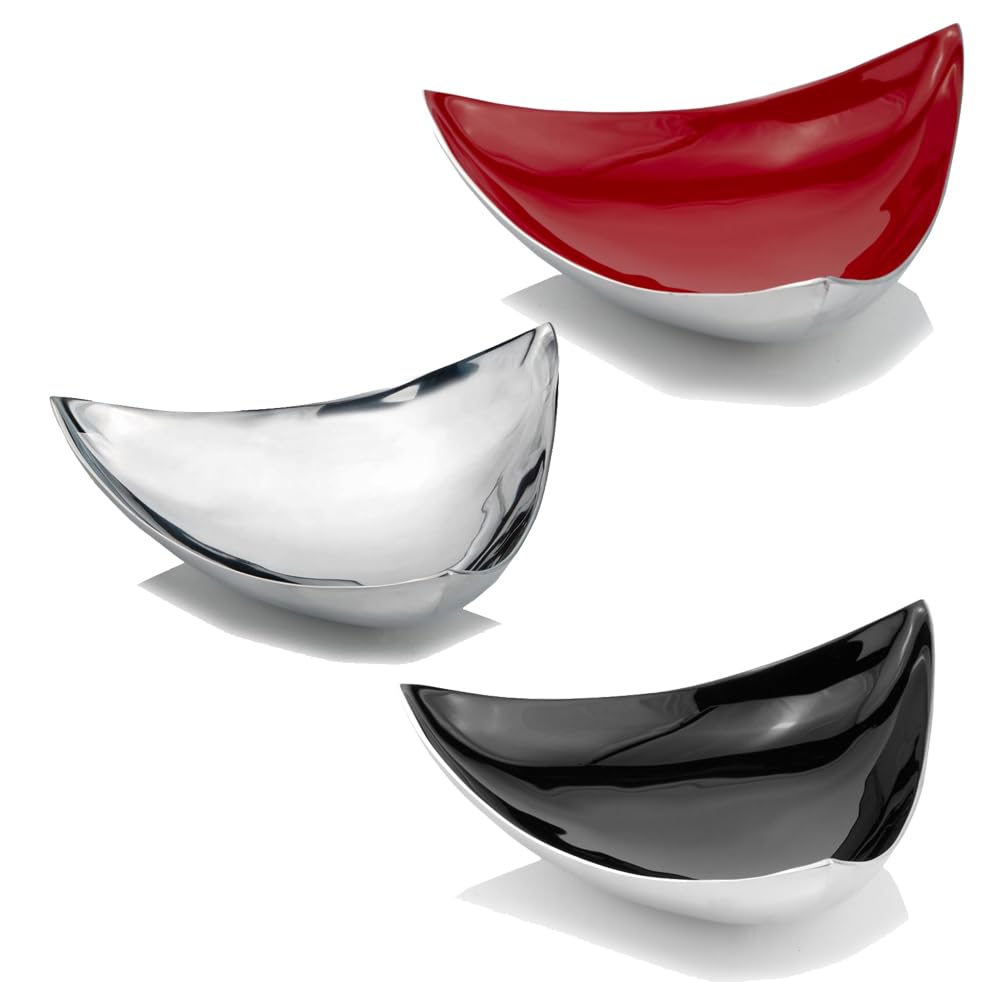 Modern Day Accents 3273 Polished Trigon Tray Decor, Silver Decorative Tray, Aluminum, Triangle Fruit Tray, Fruit Bowl, Potpourri