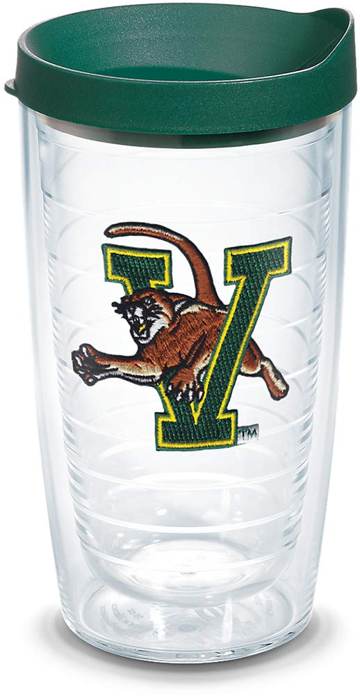 Tervis Vermont Catamounts Tumbler With Emblem And Hunter Green Lid 16Oz, Clear