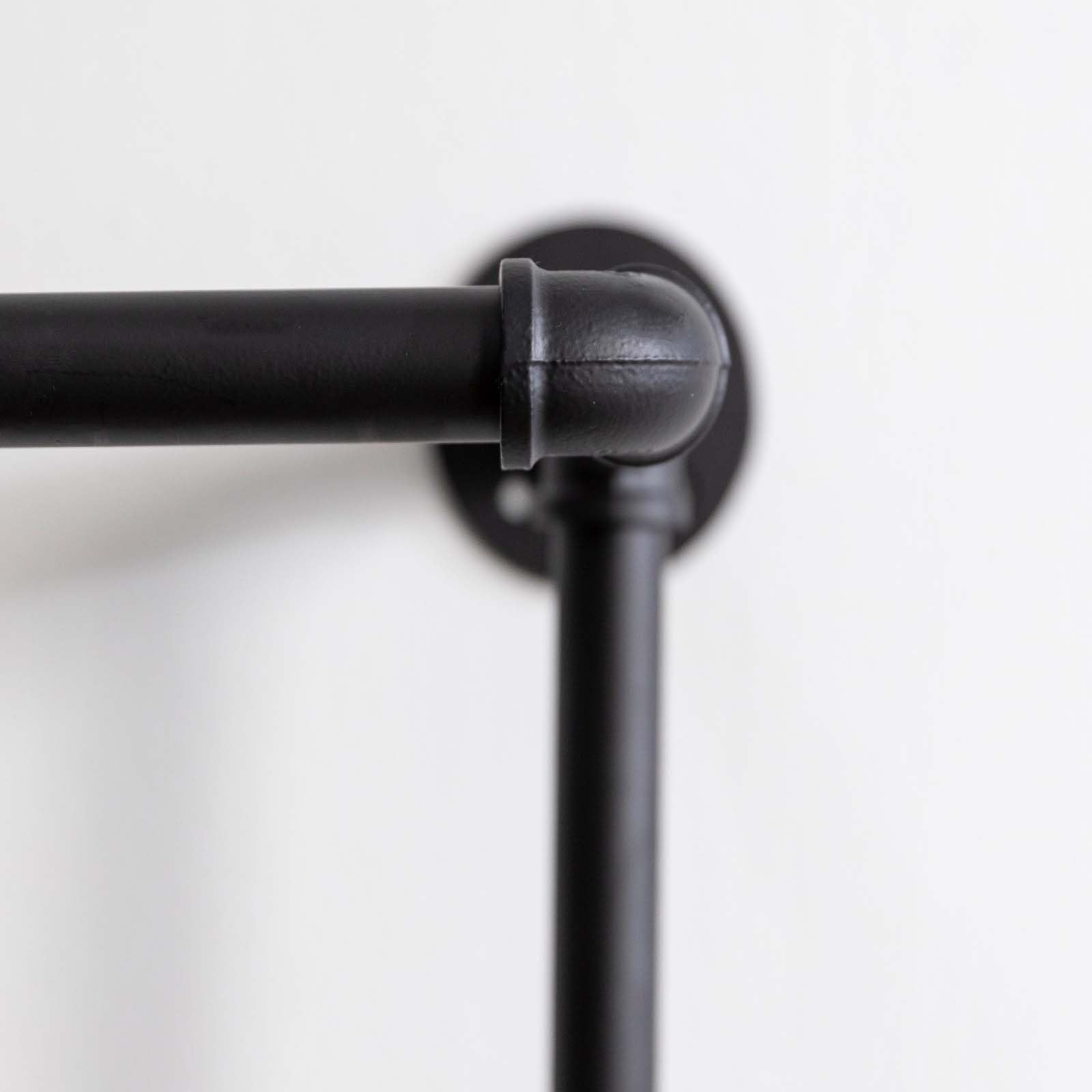 Clothes Rack, Industrial Wall Pipe Clothing Rack For Hanging Clothes, Wall Mounted Heavy Duty Space Saving Garment Rack, Multi-P