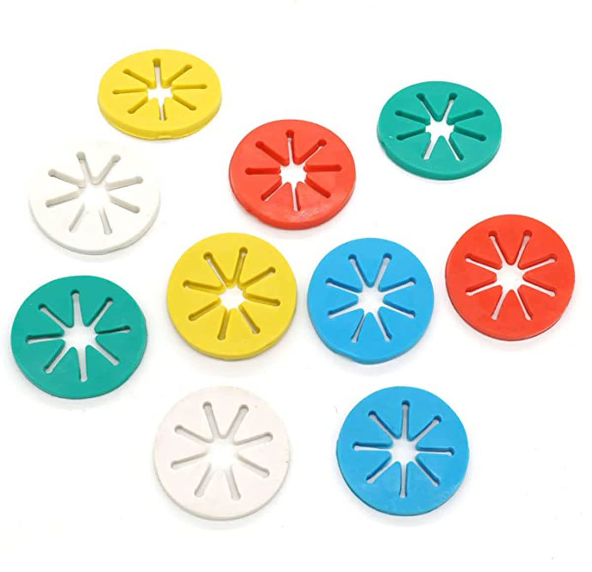 Sujosa 30Pcs Sock Rings Sock Clip Holders Locks Washing Sorters Laundry Storage Organization Soft Rubber With 5 Multicolor