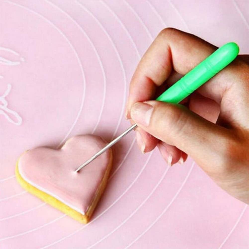 12 Pieces Sugar Stir Needle Scriber Needle Modelling Tool Biscuit Icing Pin Cookie Icing Pin Cake Decorating Needle Baking Pin I