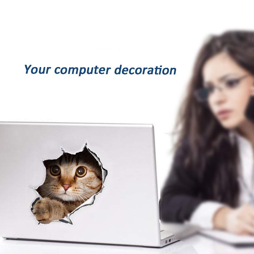 6PCS 3D Wall Stickers Cats Self Adhesive  Kids Wall Decals/Removable Vinyl Art Murals for Living Room Baby Rooms Bedroom Toilet House Wall DIY Decoration