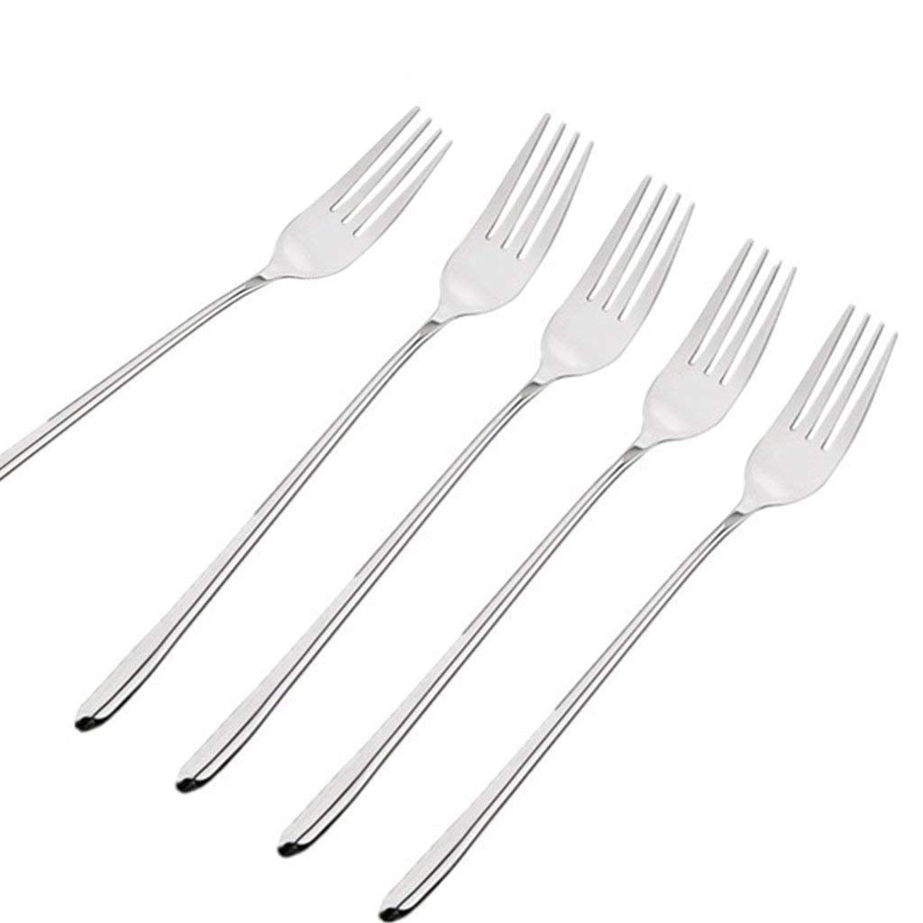 5Pcs Long-Handled Korean Stainless Steel Fork