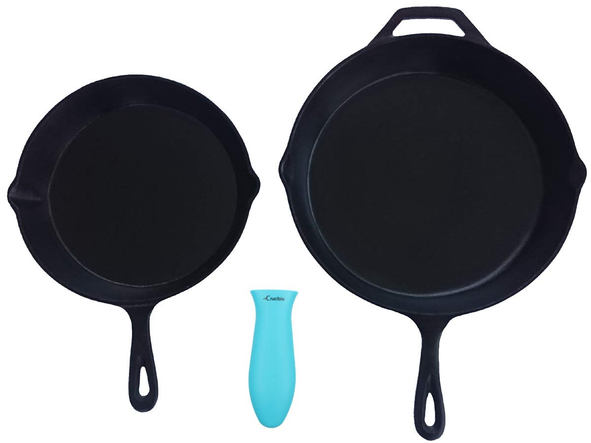 Crucible Cookware Silicone Hot Handle Holders (Large, Turquoise)