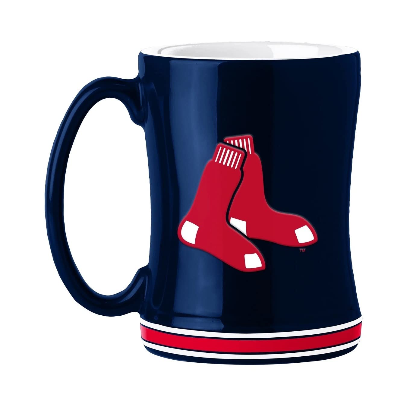 Boston Red Sox Coffee Mug 14Oz Sculpted Relief Team Color
