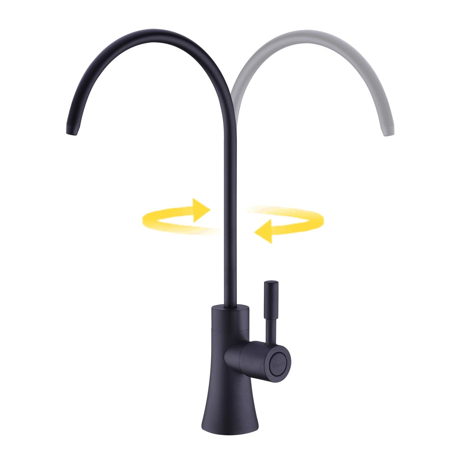 EKRTE Commercial Water Filtration Faucet Brass Drinking Water Purifier Faucet  Matte Black Kitchen Bar Sink Drinking Water Purifier Faucet