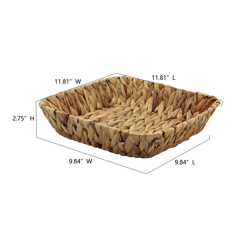 Grass Weaving Tray, Grass Storage Bins For Fruit Or Tea,Arts And Crafts. (1) (Rectangle-1Pc)