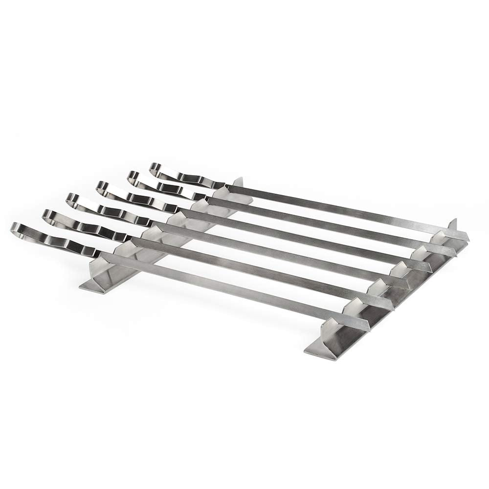 Steven Raichlen Signature Series Sr8816 Stainless Steel Kabob & Rack Set