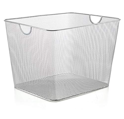 Ybm Home Mesh Wire Storage Basket For Shelves, Pantry Organization, And Kitchen - Multipurpose Steel Wire Basket Holder Bin For