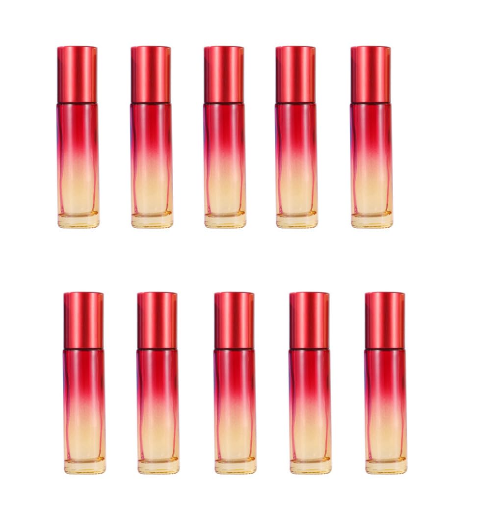 YORROR 10ml Glass Essential Oil Roller Bottles,Refillable Roll On Bottle