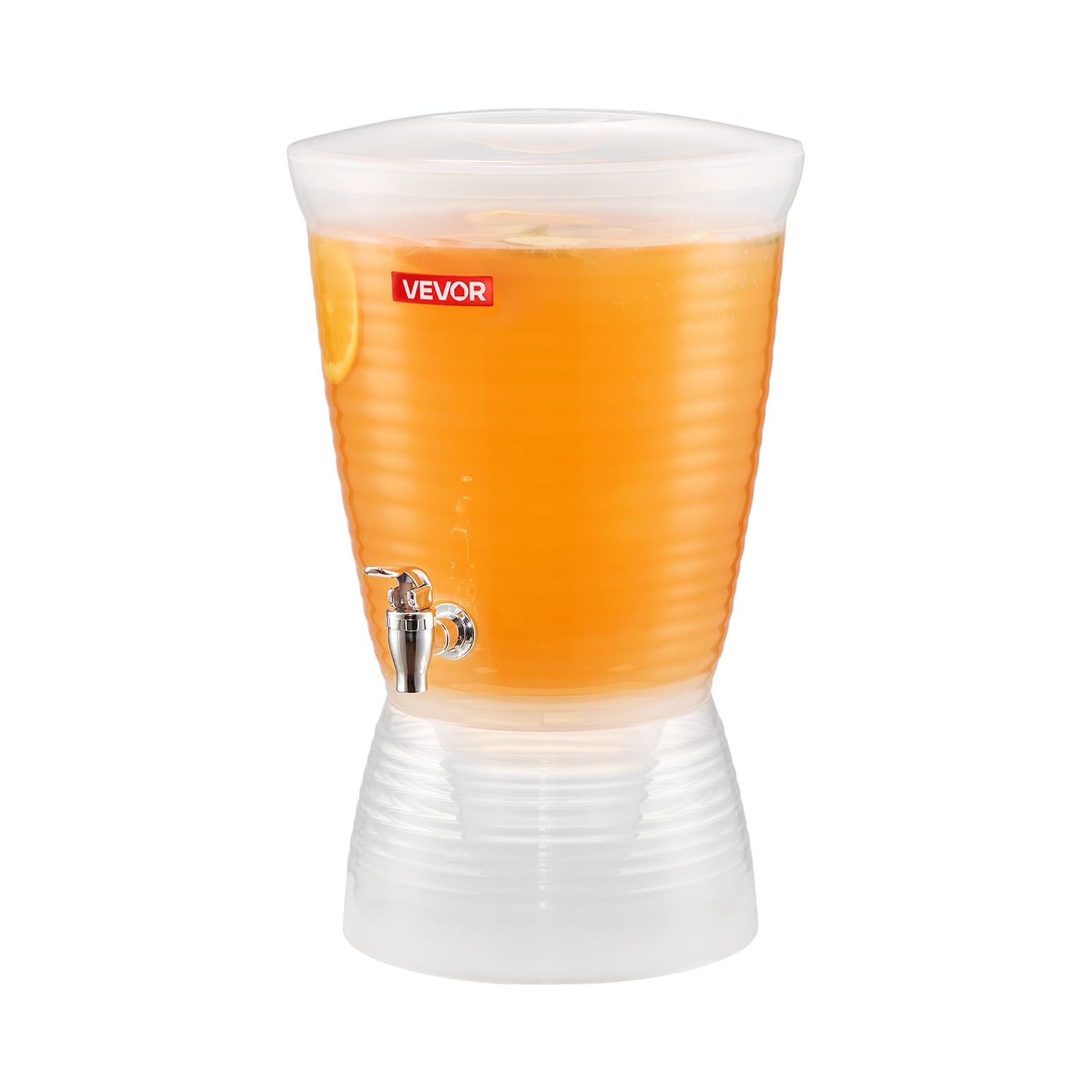 VEVOR Beverage Dispenser, 2.64 Gallon Drink Dispenser for Parties, Plastic Juice Dispensers with Spigot Ice Chamber, Iced Tea Le