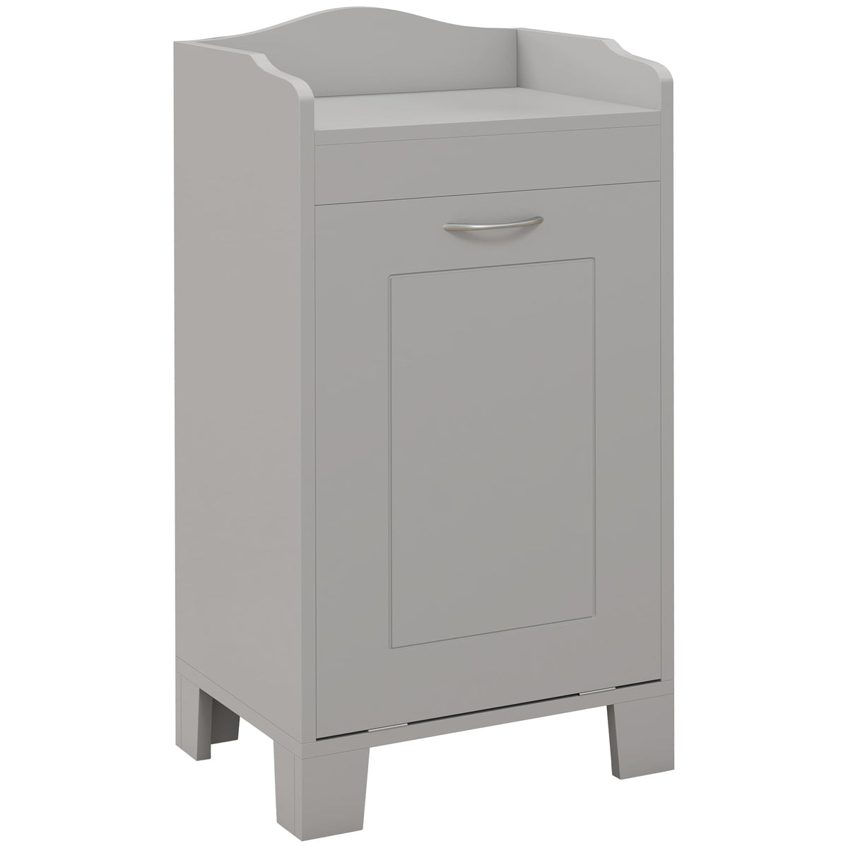 Homcom 31'' Tilt Out Laundry Hamper, Free Standing Home Organizer Hamper, Bathroom Storage Cabinet, Gray