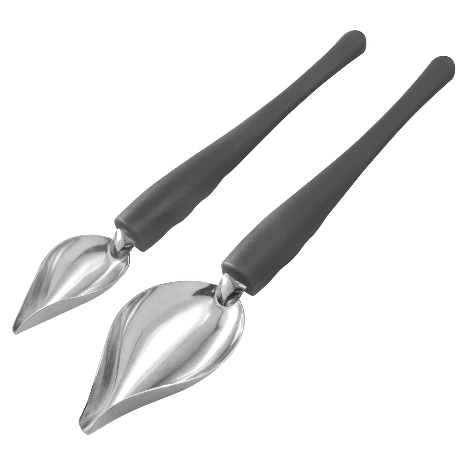 Zzlzx 2Pcs Stainless Steel Chef Culinary Drawing Spoons, Professional Small Precision Culinary Drawing Decorating Spoons Set For