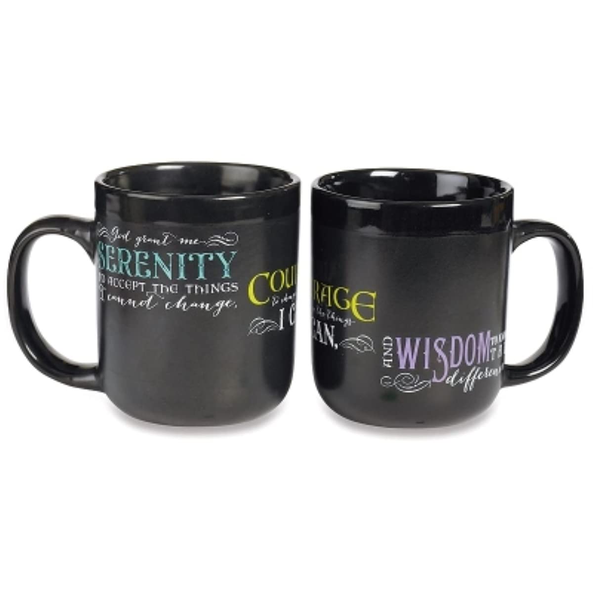 Abbey Press (Abbey & CA Gift) Serenity Prayer Mug, 16 oz, 1 Count (Pack of 1), Black