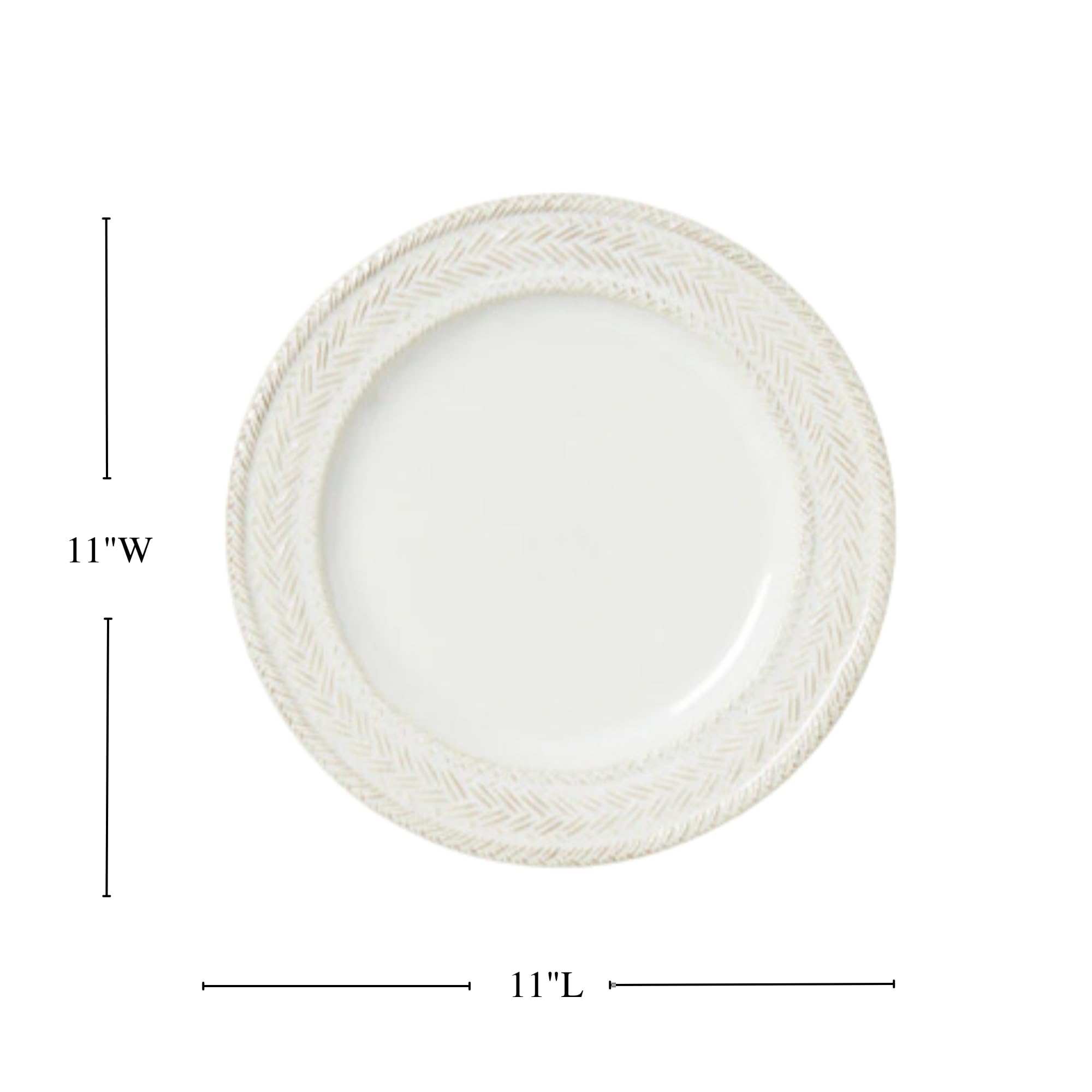 Juliska Le Panier Whitewash Dinner Plate