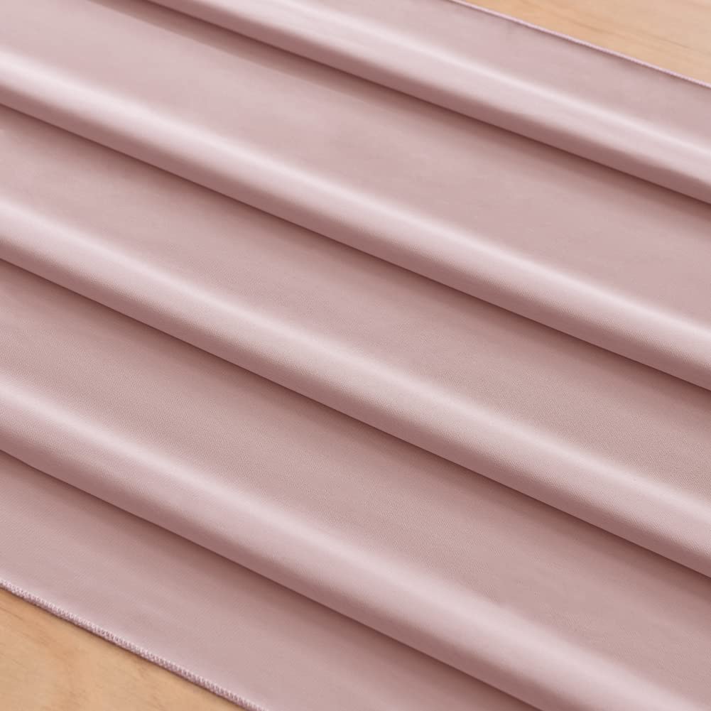 Socomi 10Ft Dusty Rose Chiffon Table Runner 29X120 Inches Wedding Runner Sheer Thanksgiving Christmas Bridal Shower Decorations