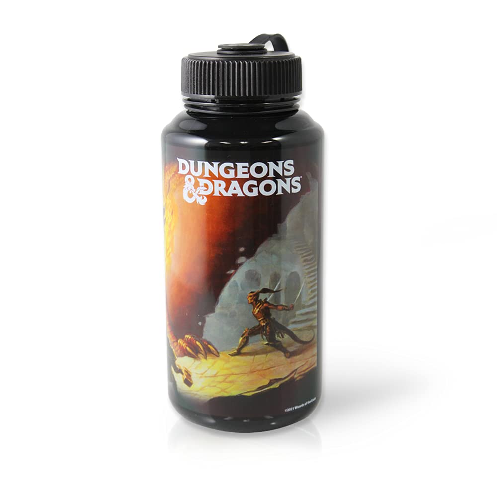 Just Funky Dungeons And Dragons Water Bottle, Dnd Large Size Water Bottle, 32 Oz