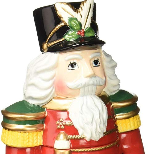 Cosmos Gifts 56801 Nutcracker Cookie Jar, 14-3/4-Inch, Red