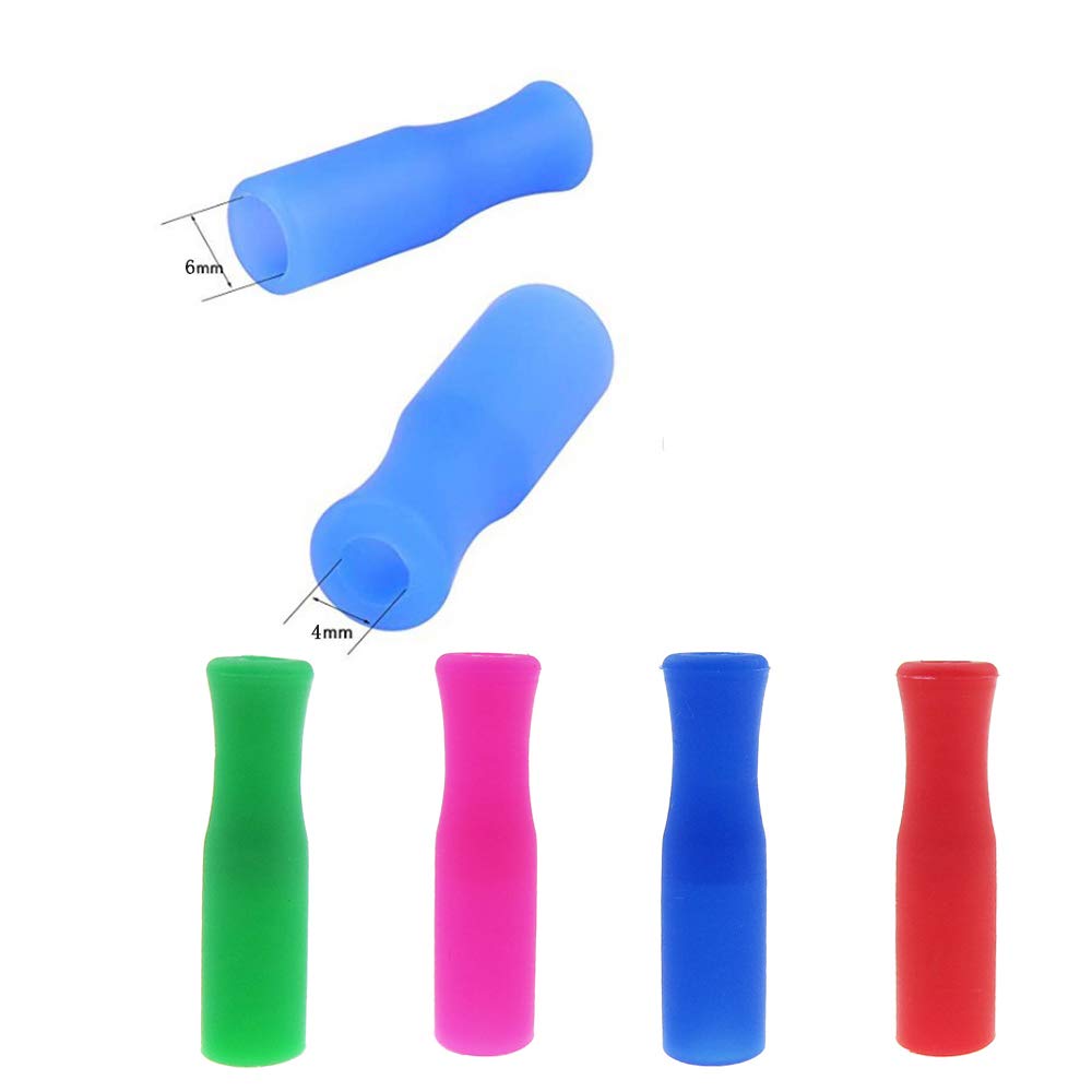 Colorful Stainless Steel Straws, 4Pcs Ultra Long 12'' Reusable Rainbow Color Drinking Straws With Silicone Tips And Cleaning Bru