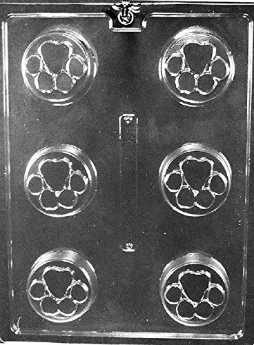 Grandmama'S Goodies A140 Paw Print Cookie Chocolate Candy Mold With Exclusive Molding Instructions