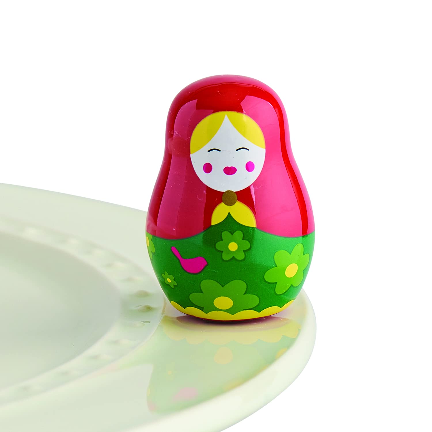 Nora Fleming All Dolled Up (Nesting Doll) - Hand-Painted Ceramic Christmas Decor - Winter Minis For The Home And Office