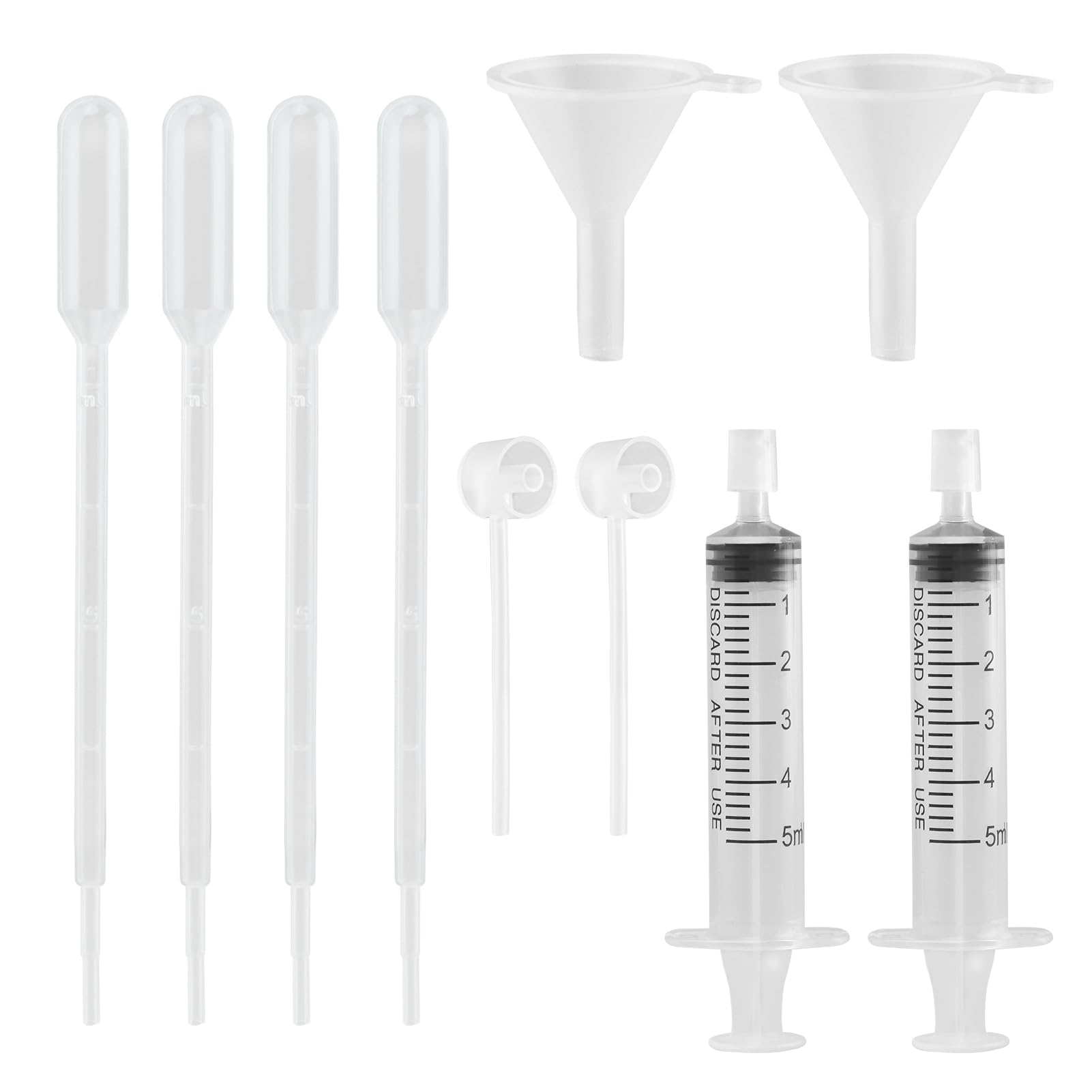 Frandilo 10Pcs Reusable Perfume Transfer Tools, Clear PP Decanting Kit