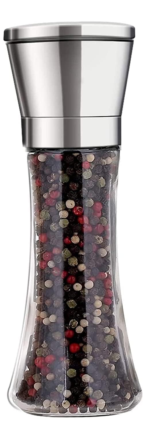 Stodern Pepper Grinder or Salt Shaker  Spice Mill with Brushed Stainless Steel, Ceramic Blades and Adjustable Coarseness, Manua