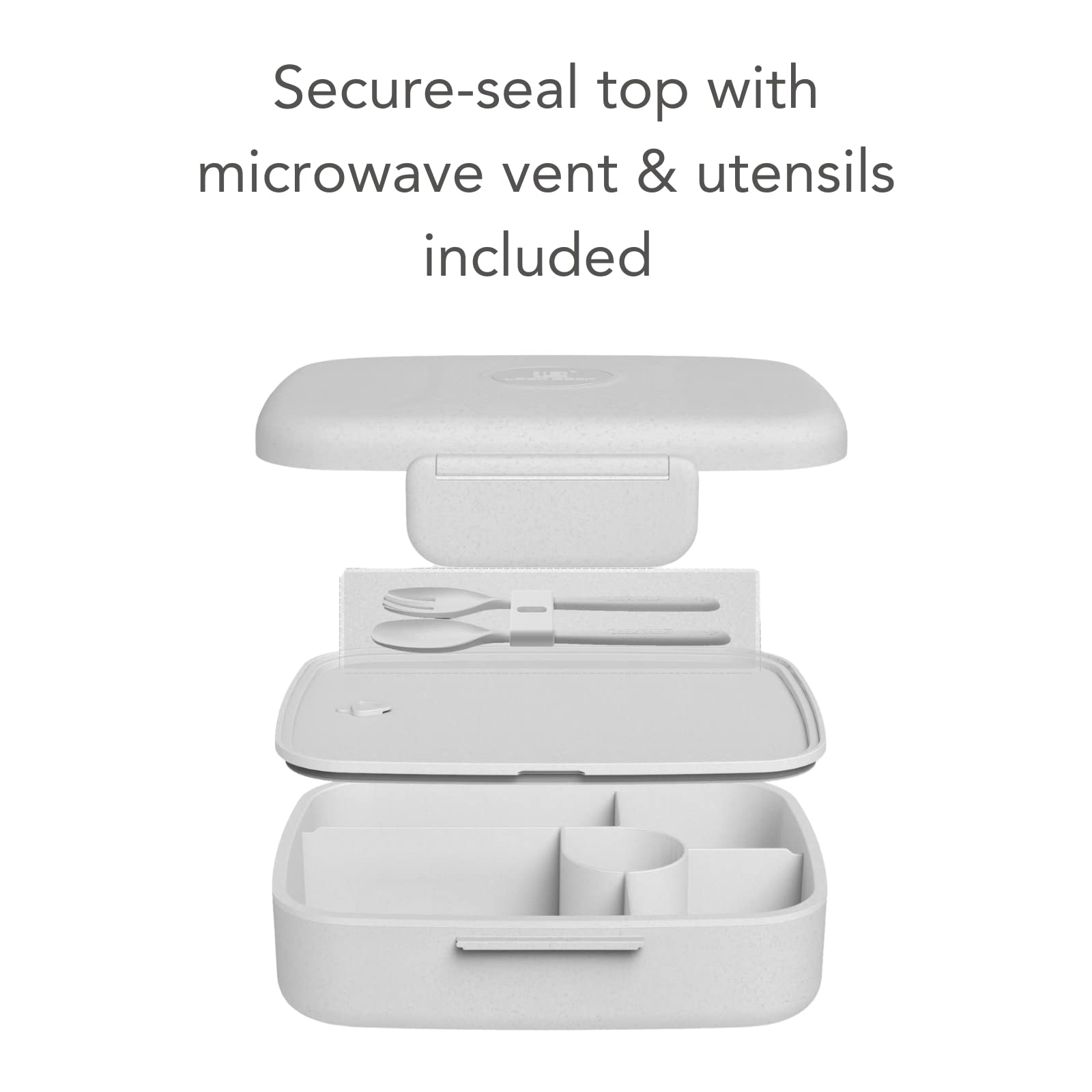 Fenrici Bento Box For Girls & Teens, Made With Plastic-Free Wheat Straw, Utensils Included, 5 Leakproof Compartments, Compatible