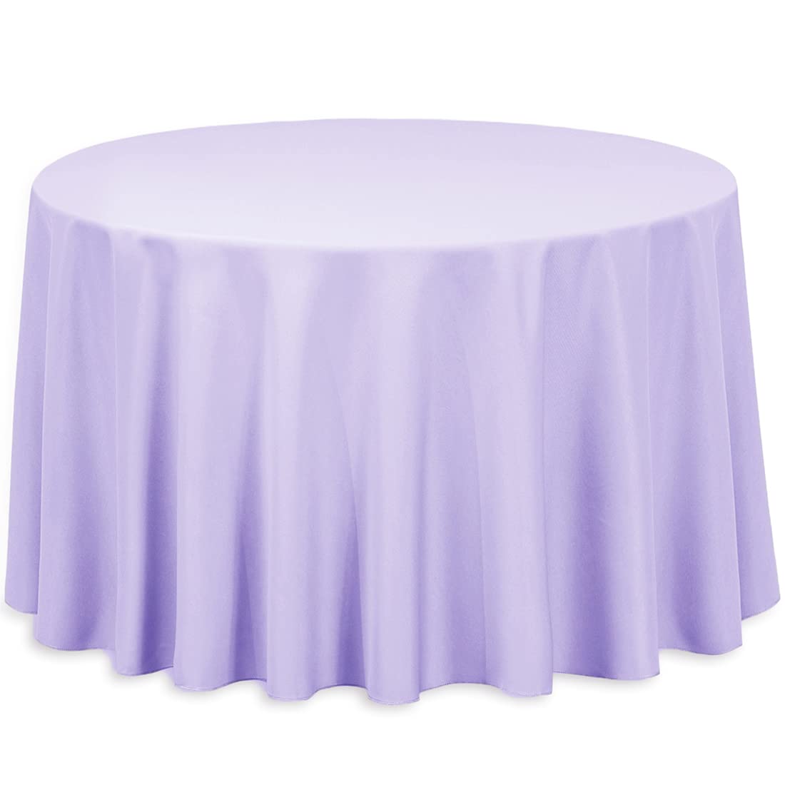 Linentablecloth 108-Inch Round Polyester Tablecloth Lavender