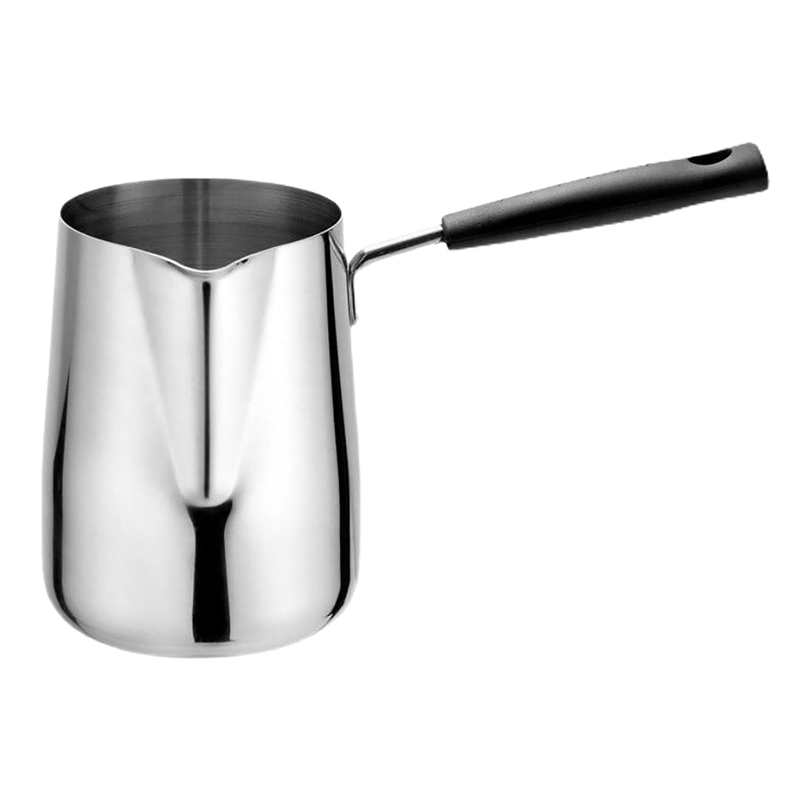 Mini Butter Warmer, Turkish Coffee Pot Stainless Steel Melting Pot Milk Pan Butter Melting Pot Mini Saucepan with Pouring Spout 