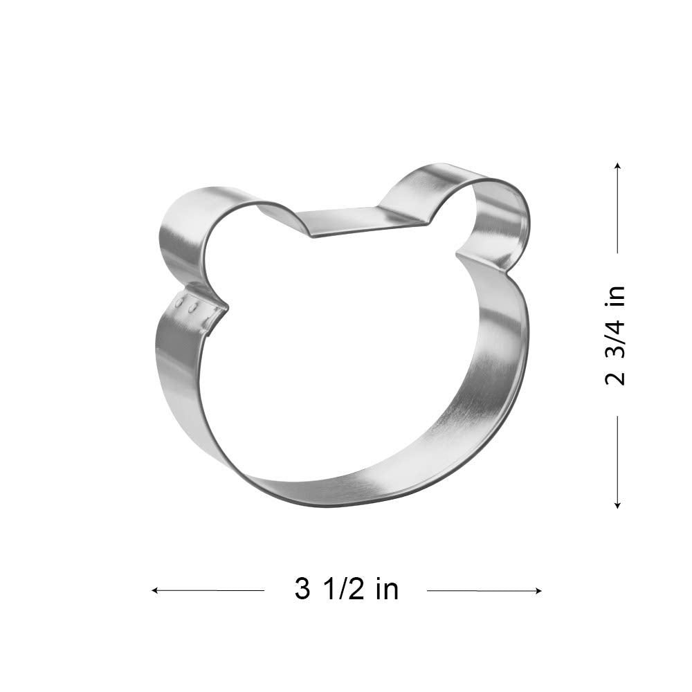 Cookiecuttercom Brand Frog Face Cookie Cutter 3.5Inch -Tin Plated Steel Cookie Cutters - Frog Face Cookie Mold