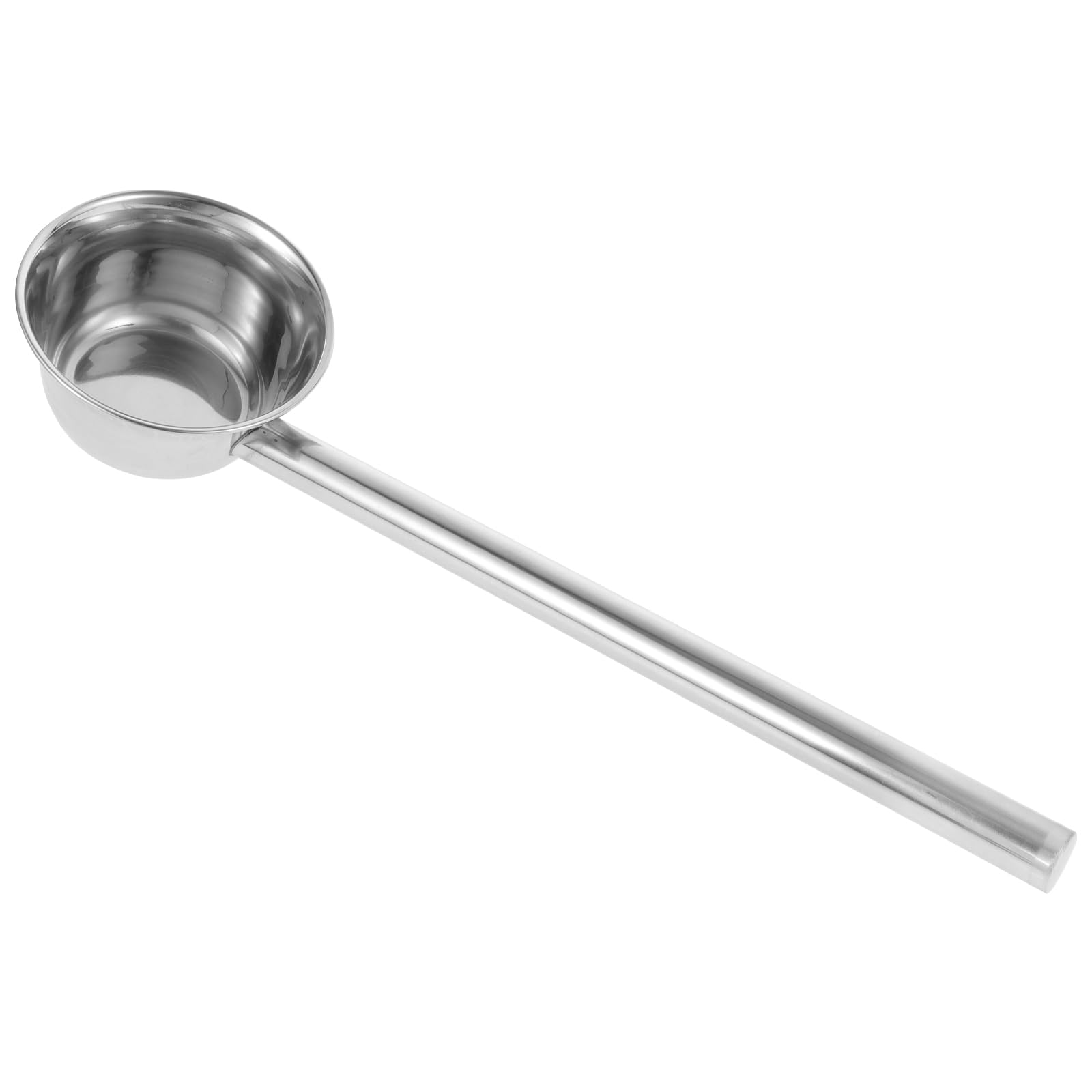 Cabilock Water Ladle Long Handle Soup Ladle with Flat Bottom Thickened Stainless Steel Water Spoon for Kitchen Canteen Restauran