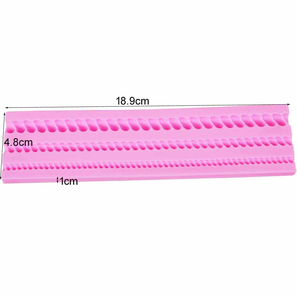 Rope Bead 3D Silicone Fondant Mould Cake Border Decorating Molds Sugar Icing Gumpaste Kitchen Diy Baking Tools