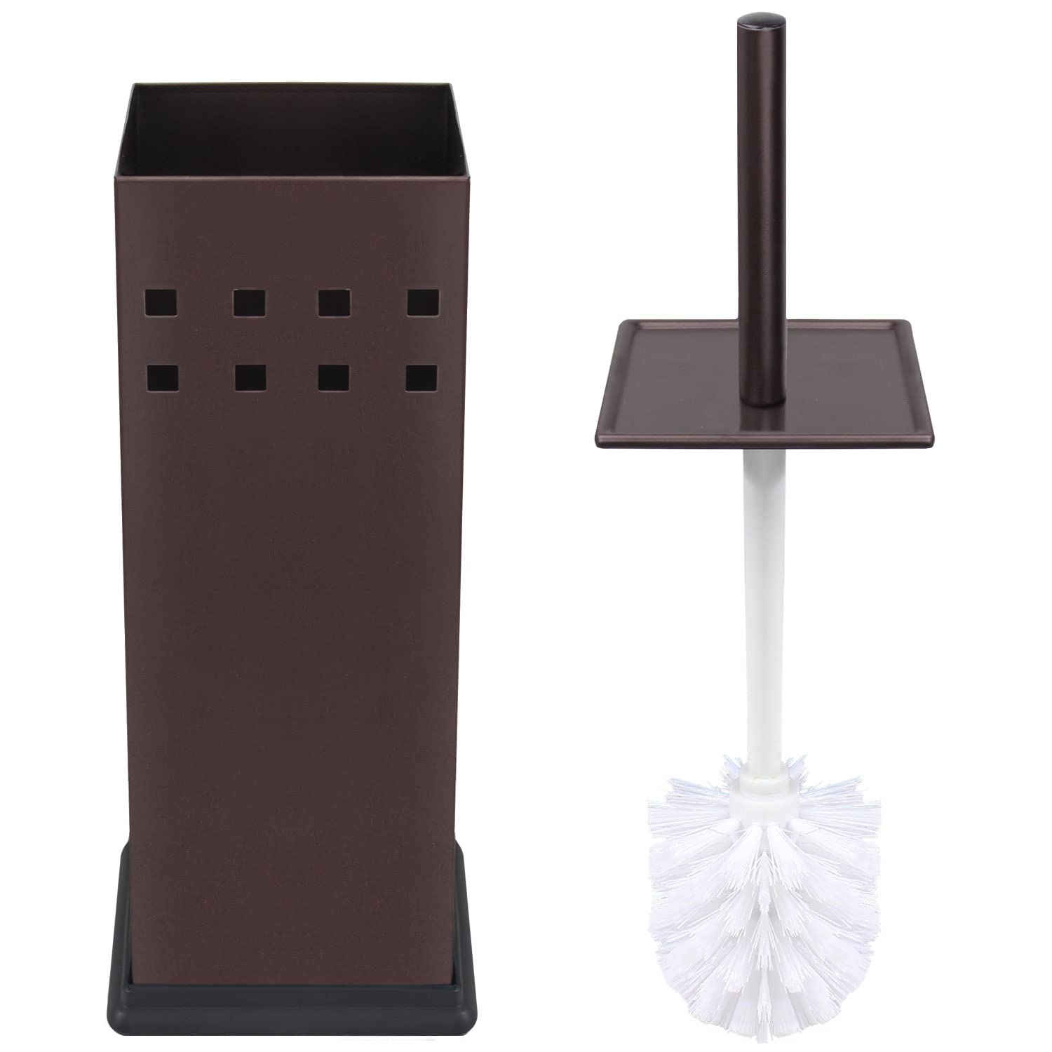 Toilet Brush And Holder, Toilet Bowl Brush For Bathroom, Toilet Cleaner, Odor Free, Bronze