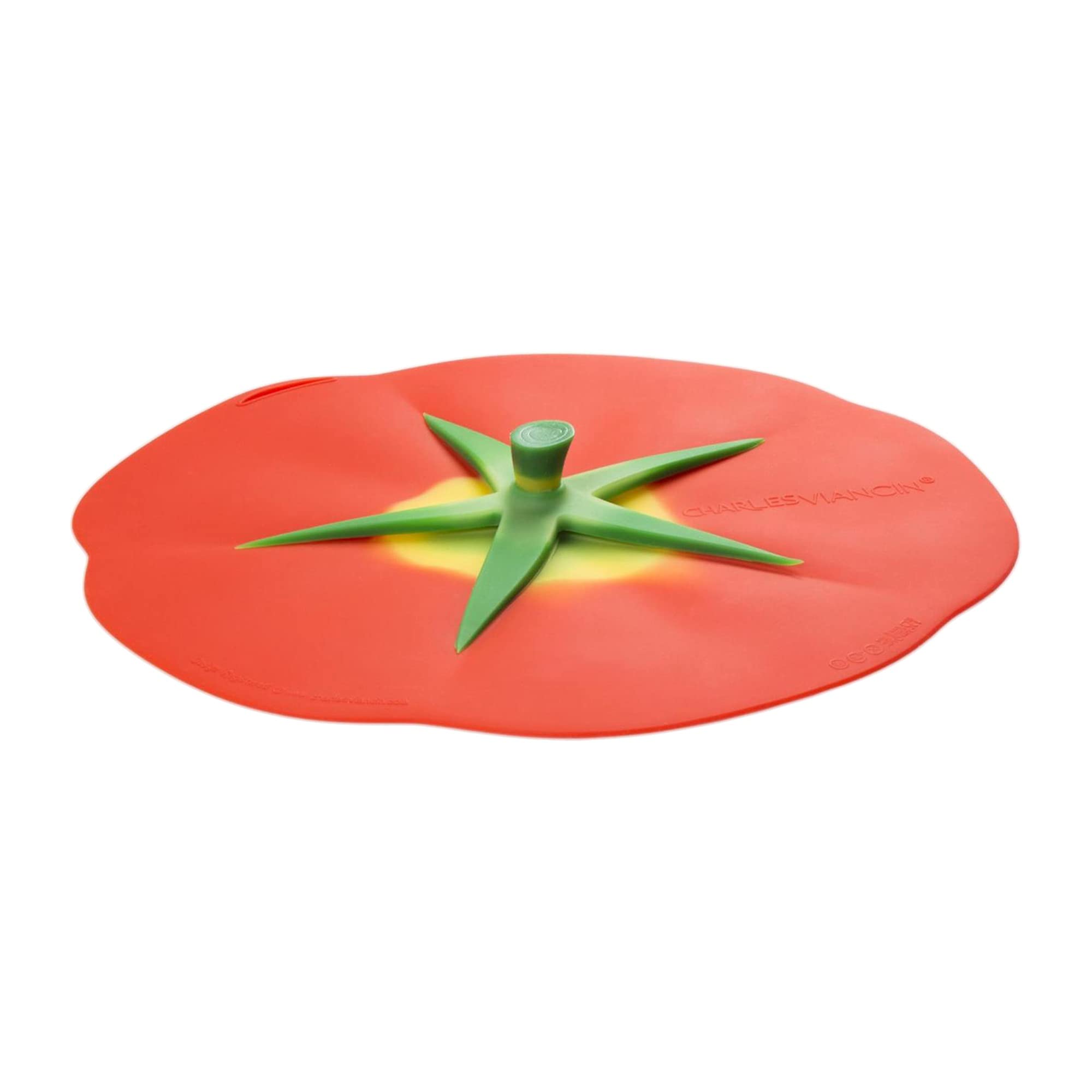 Charles Viancin - Tomato Silicone Lid For Food Storage And Cooking - 8''/20Cm - Airtight Seal On Any Smooth Rim Surface - Bpa-Fr