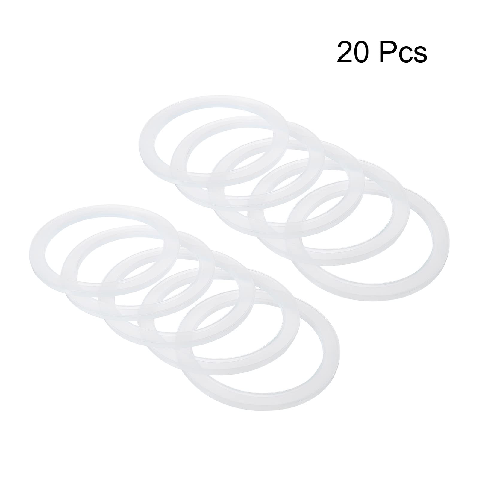 Patikil 70Mm Regular Mouth Silicone Sealing Rings, 20 Pack Reusable Leak-Proof Gaskets For Mason Jar Lids, Translucent