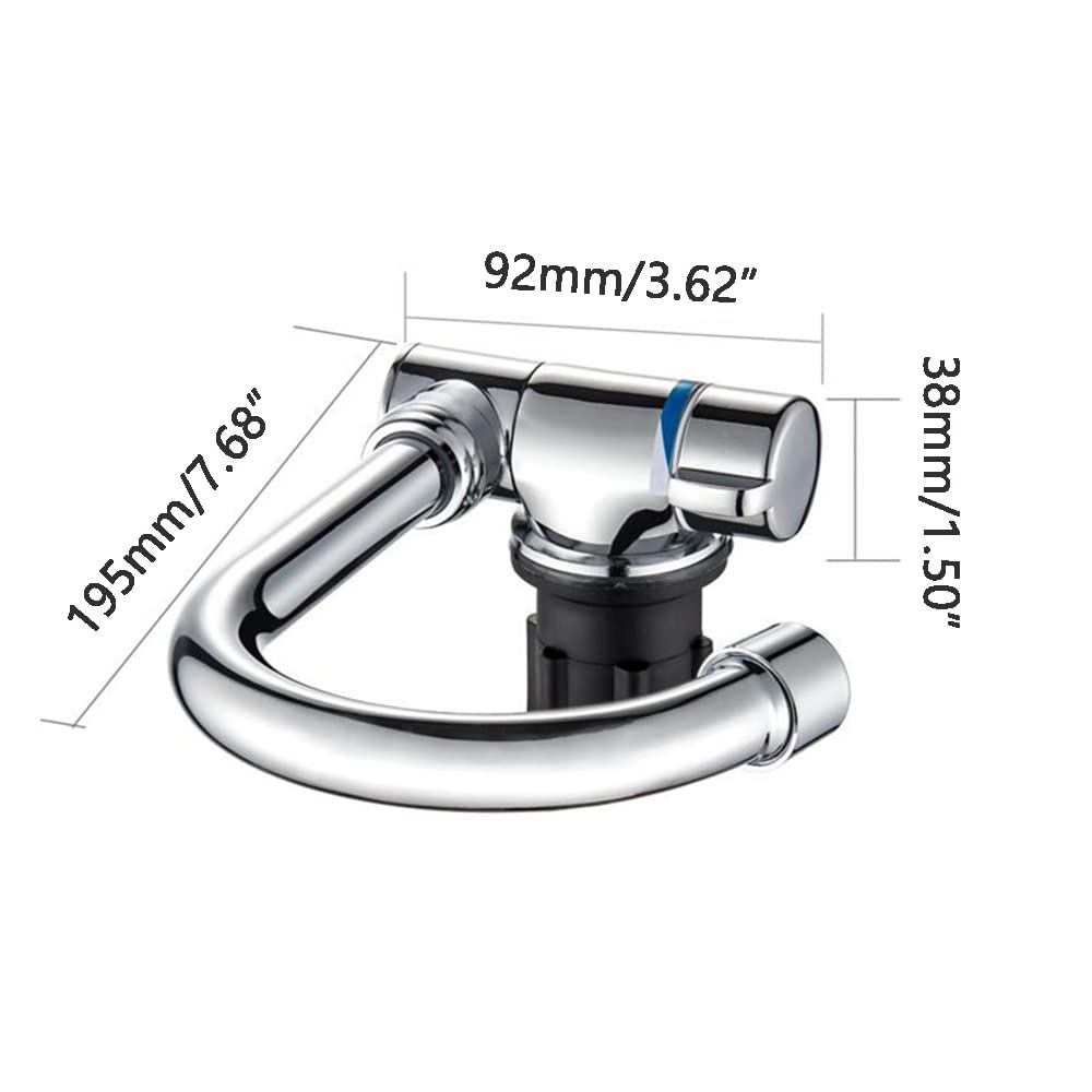 Foldable Faucet, 360 Rotation Sink Water Tap Cold & Hot Water Mixer Faucet For Rv Boat Foldable Copper Kitchen Faucet