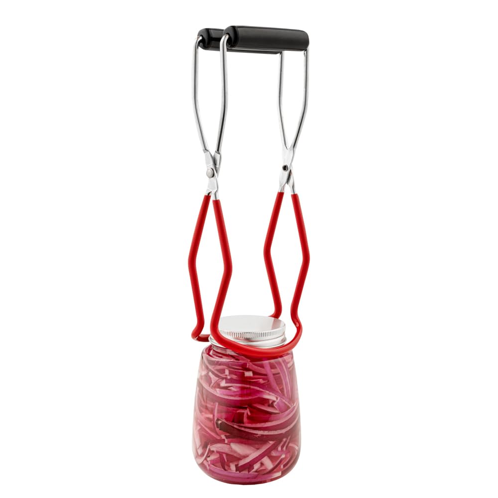 Restaurantware Met Lux 8.8 X 3.2 Inch Canning Jar Lifter 1 Durable Mason Jar Grabber - Withstands High Heat Vinyl-Coated Clamps