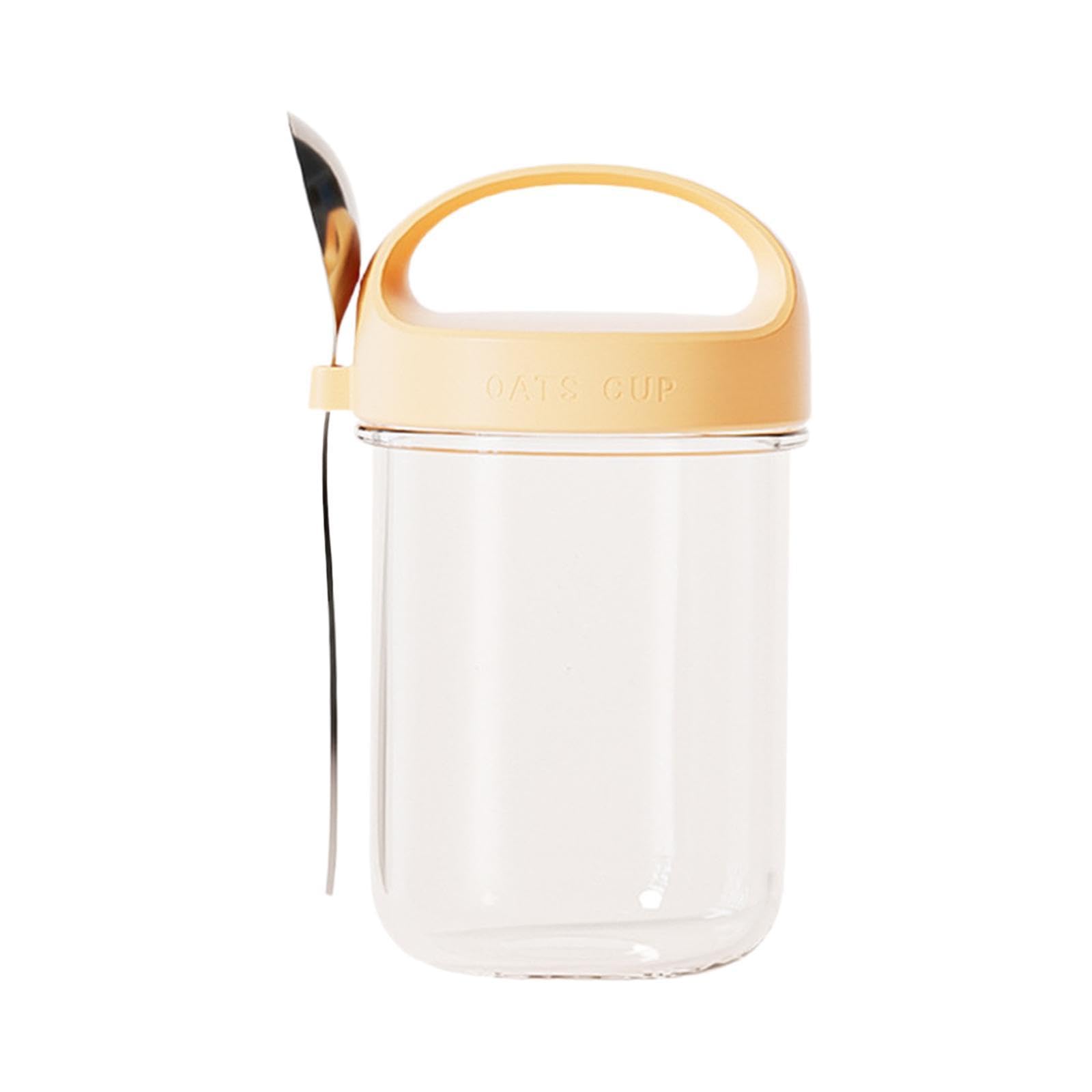 Atorse Overnight Oats Container Glass Cereal Cup On The Go For Fruit Pudding Yogurt Yellowhome & Garden|Kitchen, Dining & Bar|Di